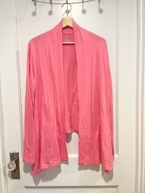Lilly Pulitzer Katia Pink Pima Cardigan Sweater Pink Large